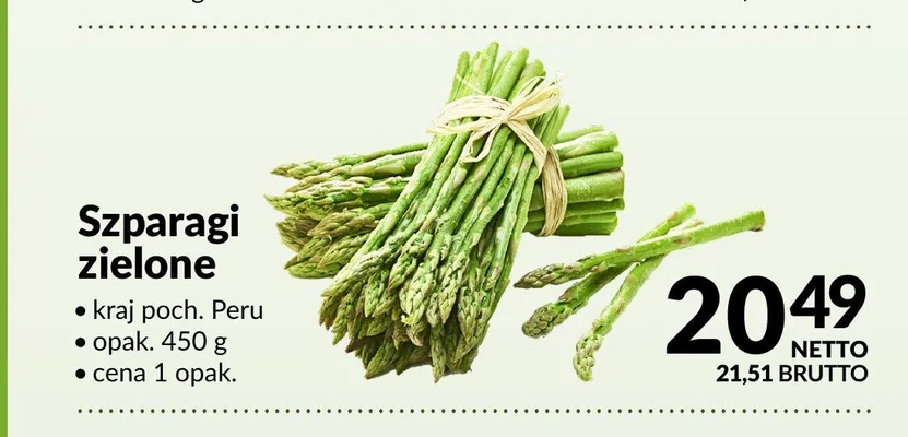 Szparagi zielone promocja w Makro