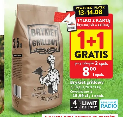 Brykiet grillowy promocja w Intermarche