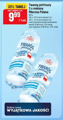 Twaróg półtłusty 3 x mielony Mleczna Polana promocja w POLOmarket