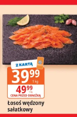 Łosoś wędzony sałatkowy promocja w Leclerc
