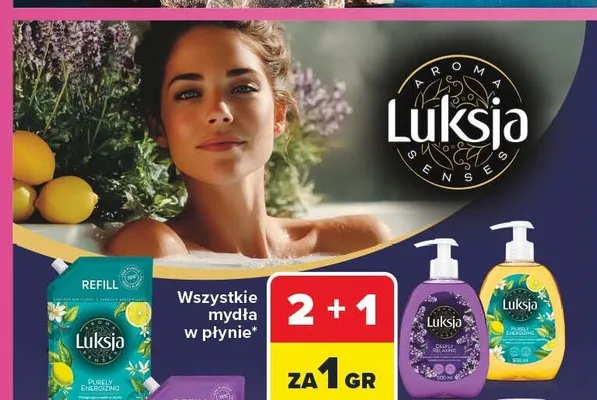 Mydło w płynie zapas Luksja Cotton Extract & Provitamin B5 promocja w Carrefour