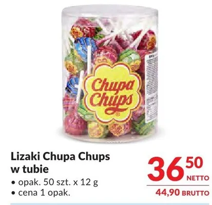 Lizaki Chupa Chups w tubie promocja w Makro