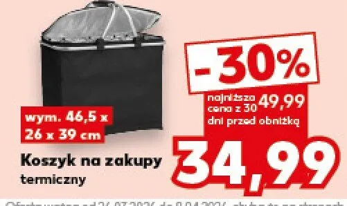 Koszyk na zakupy termiczny promocja w Kaufland