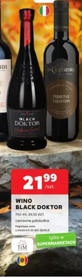 Wino czerwone Black Doktor półsłodkie promocja w Stokrotka