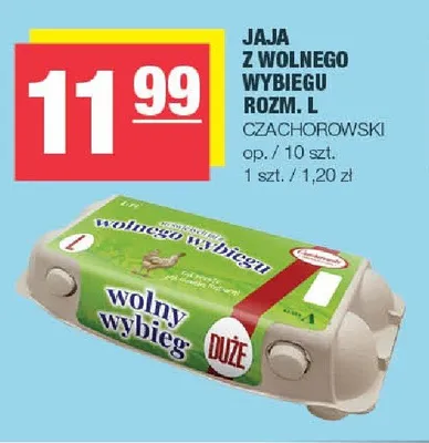 Jaja z wolnego wybiegu rozm. L Czachorowski promocja w SPAR