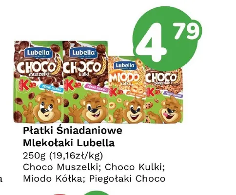 Płatki śniadaniowe Mlekołaki Lubella Miodo Kółka promocja w Limonka