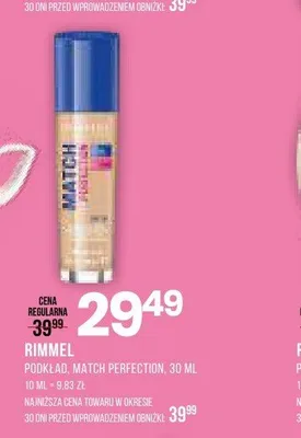 Podkład do twarzy Rimmel Match Perfection promocja w Drogerie Natura