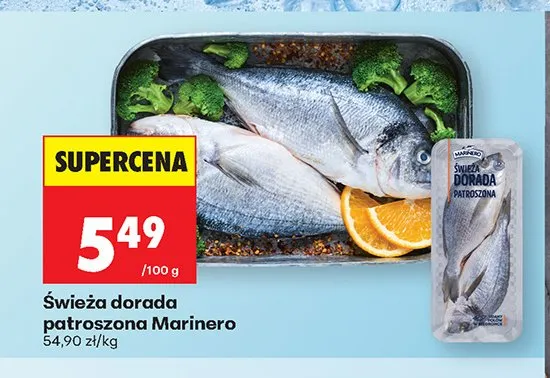 Świeża dorada patroszona Marinero promocja w Biedronka