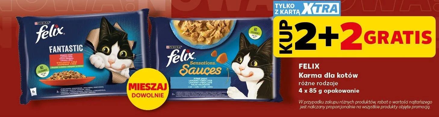 Karma dla kotów Felix Sensations Sauces promocja w Kaufland