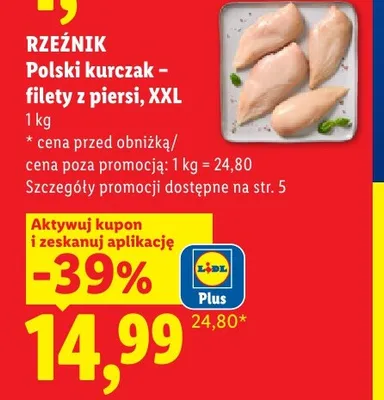 Filety z piersi kurczaka XXL Rzeźnik promocja w Lidl