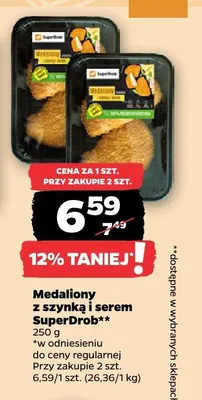 Medaliony z szynką i serem promocja w Netto