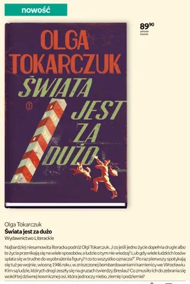 Książka Świata jest za dużo Olga Tokarczuk Wydawnictwo Literackie promocja w Empik