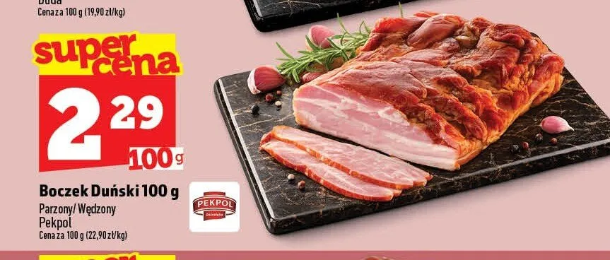 Boczek Duński parzony Pekpol promocja w TOPAZ