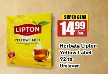 Herbata ekspresowa Lipton Yellow Label 92 torebki promocja w API Market
