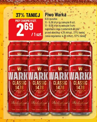Piwo Warka Classic promocja w POLOmarket