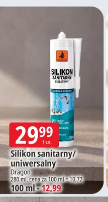 Silikon sanitarny Dragon 100 ml promocja w Leclerc