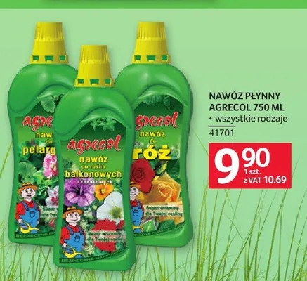 Nawóz płynny do pelargonii AGRECOL promocja w Selgros