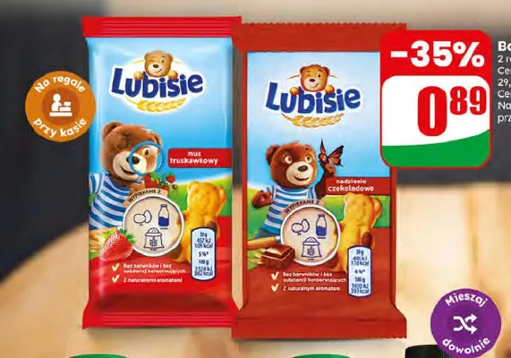 Baton Petitki Lubisie mus truskawkowy promocja w Dino