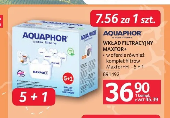 Wkład filtracyjny Aquaphor Maxfor+ 6-pak promocja w Selgros