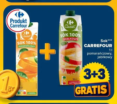Sok jabłkowy Carrefour promocja w Carrefour Market