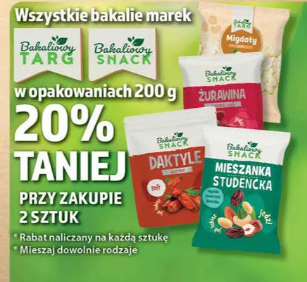 Bakaliony Snack w opakowaniach 200g - migdały promocja w Dino
