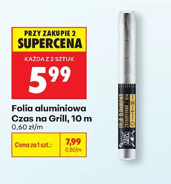 Folia aluminiowa Czas na Grill 10m promocja w Biedronka