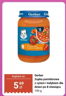 Zupka pomidorowa z ryżem i indykiem dla dzieci po 8 miesiącu promocja w Biedronka
