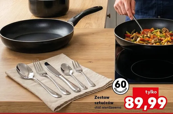 Zestaw sztućców stal nierdzewna promocja w Kaufland