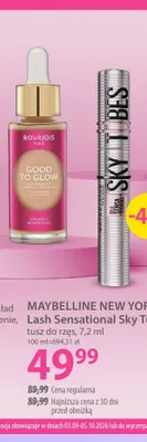 Tusz do rzęs Lash Sensational Sky Tubes Maybelline New York promocja w Hebe