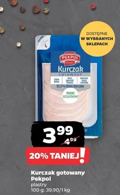 Kurczak gotowany plastry promocja w Netto