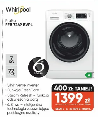 Pralka Whirlpool FFB 7269 BVPL promocja w Max Elektro