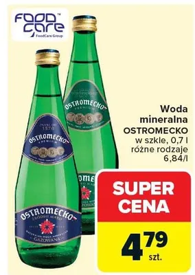 Woda mineralna w szkle różne rodzaje promocja w Carrefour