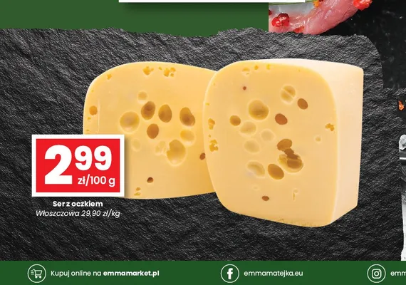 Ser żółty z oczkiem Włoszczowa promocja w emma MARKET