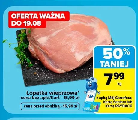 Łopatka wieprzowa promocja w Carrefour Market