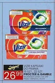 Kapsułki do prania Vizir 19 szt. promocja w Wafelek