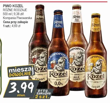 Piwo Kozel Ležák promocja w Słoneczko