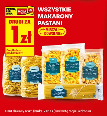 Makaron Cavatappi Pastani promocja w Biedronka
