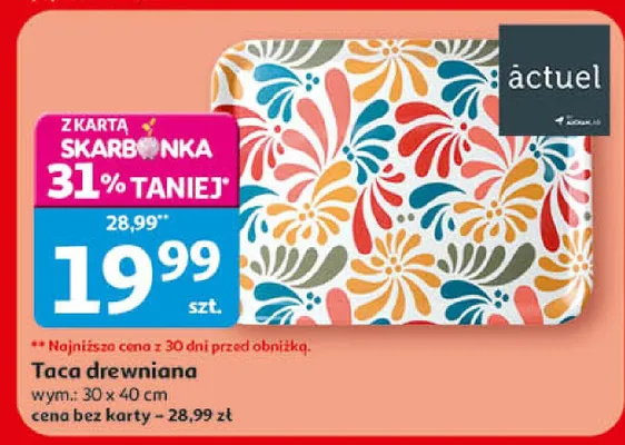Taca drewniana promocja w Auchan