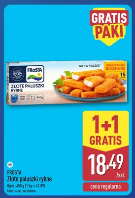 Złote paluszki rybne Frosta promocja w Aldi