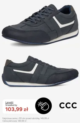 Sneakersy Lanetti promocja w CCC