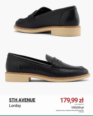 Buty damskie lordsy 5th Avenue promocja w Deichmann
