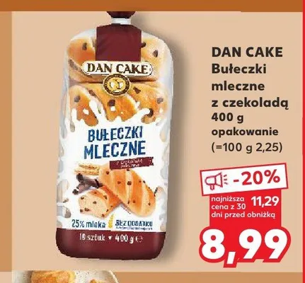 Bułeczki mleczne z czekoladą Dan Cake promocja w Kaufland