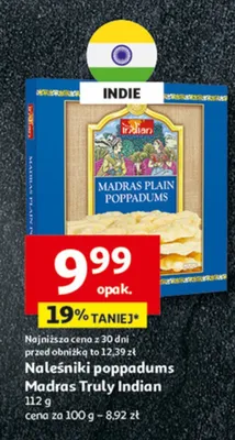 Naleśniki Naleśniki poppadums Madras Truly Indian promocja w Auchan