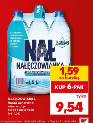 Woda mineralna Nałęczowianka 6-pak 1,5 l promocja w Kaufland
