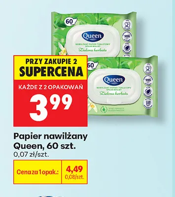 Papier nawilżany Queen promocja w Biedronka