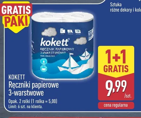 Ręczniki papierowe 3-warstwowe 2-pak Kokett promocja w Aldi