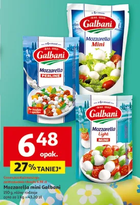 Mozzarella mini Galbani, różne rodzaje promocja w Auchan