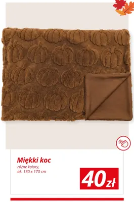 Miękki koc ok. 130x170 cm promocja w KiK