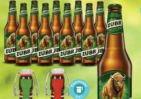 Piwo Żubr butelka zwrotna promocja w Dino