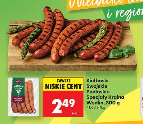 Kiełbaski Swojskie Podlaskie Specjały Kraina Wędlin promocja w Biedronka